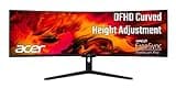 Acer 49 Inch 1800R Curved Zero-Frame DFHD (3840 x 1080) Gaming Monitor | AMD FreeSync Premium Pro | Up to 144Hz Refresh | 4ms (G to G) | 1 x Display Port 1.4 and 2 x HDMI 2.0 Ports | EI491CR