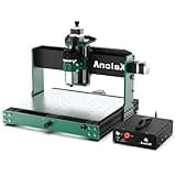 AnoleX CNC Router Machine 4030-Evo Ultra 2, All-Metal XYZ Axis Dual Steel Linear Guides & Ball Screws with 800W Trim Router for Metal Aluminum Brass Wood Acrylic PCB