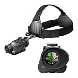 Night Vision Monocular - Nightfox Prowl Night Vision Goggles, Head or Helmet Mounted, 1x Magnification NVG, 1080p Video Recording, Stealth Infrared 940nm IR, Tactical Digital NODs for Airsoft, Hunting