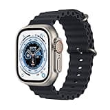 Apple Watch Ultra [GPS + Cellular 49mm] Titanium Case with Midnight Ocean Band, One Size (Renewed)