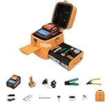 AI-9 Fusion Splicer, 5-Inch TFT LCD Screen, &MM Automatic Intelligent High Accuracy Optical Fiber Fusion Welding Splicing Machine 3-in-1 Fiber Holder, AC100-240V for, MM, DS, NZDS