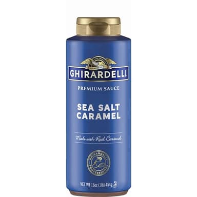 Ghirardelli Chocolate Company Sea Salt Caramel Sauce Squeeze Bottle, 16 oz (Pack of 1)