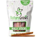 Nature Gnaws Extra Thin Bully Sticks for Small Dogs 5-6" (10 Count) - Long Lasting for Light Chewers and Puppies - Natural Beef Dog Chew Bones