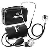 PrimaCare DS-9195 Professional Adult Size Classic Series Blood Pressure Kit with D-Ring Cuff, Nylon BP Kit, Aneroid Sphygmomanometer with Stethoscope