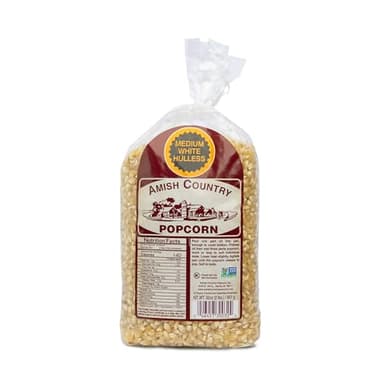 Amish Country Popcorn | 2 Lb Medium White Popcorn | Old Fashioned, Non-GMO and Gluten Free (2lb Bags)