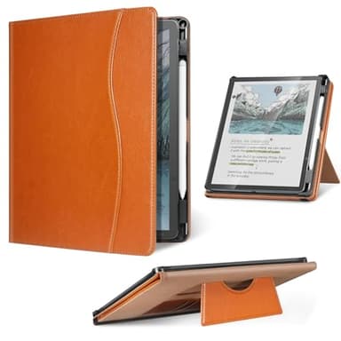 CoBak Stand Case for 11" Kindle Scribe 3rd Generation 2025, Kindle Scribe Colorsoft - Premium PU Leather Foldable Stand Cover Auto Sleep/Wake with Card Slot and Pen Holder