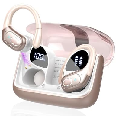 AI Translation Earbuds Real Time, 164 Language Translator Earbud 3-in-1 Bluetooth 5.4 Translator Earbuds with 6 Translation Modes, 75H Translators Headphones with APP for Travel Business, Rose Gold