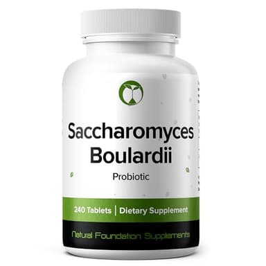 Saccharomyces Boulardii Probiotic Supplement 240 Tablets 3 Billion CFU Probiotics for Men & Women Supports Intestinal Digestive & Gut Health (240, Saccharomyces Boulardii)