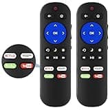 Pack of 2 Remote Only Compatible with Roku TV Remote, for Hisense/TCL/Onn/Element/Sharp/Haier/Hitachi/LG/Sanyo/JVC/Magnavox/RCA/Philips/Westinghouse Roku Series Smart TV