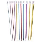 Zuoyou Crochet Hooks 11 Pack Diverse Size Assorted Color Tunisian Afghan Aluminum Knitting Needles Set (2mm to 8mm)