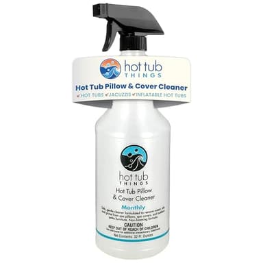 Hot Tub Things Hot Tub Pillow & Cover Cleaner - All-Purpose Cleaner, Alcohol-Free, Foam-Free formula, Removes Lifts Oils, Dirt, and Residues, Easy to apply, Spray, Wipe and Rinse, Cleaner and Brighter