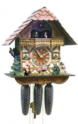 Black Forest Forest VDS Certified 8 Day Musical Cuckoo Clock with Hand Carved Herdsman with Whip by Rombach and Haas Sale Price - Code romba2