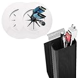 in Wall Cable Management Kit (White x2) + Cable Management 96'' J Channel-6 Pack Cord Cover
