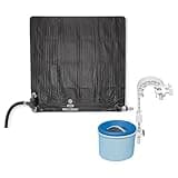 Solar Mat Water Heater - Black Bundled w/Wall-Mounted Automatic Skimmer