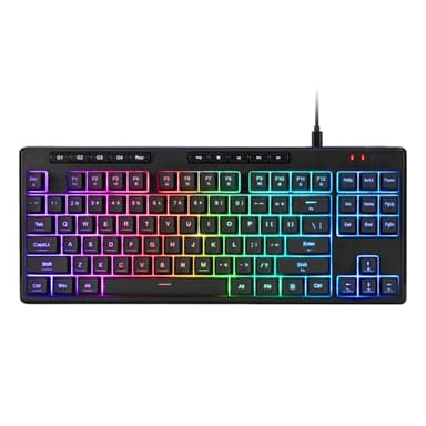 Redragon K516 Shiva TKL Wired RGB Membrane Gaming Keyboard, 87 Keys Mechanical-Feel Keyboard w/Smooth Linear Switch, On-Board Macro & Dedicated Multimedia Keys, 16.8M RGB Backlit, Software Supported