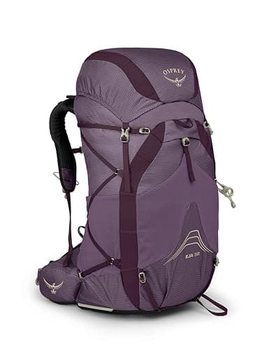Osprey Eja 58L Women's Ultralight Backpacking Backpack, Purple Dusk, WM/L