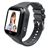 4G Kids Smart Watch - Boys Girls GPS Tracker Kids Smartwatches Phone Watch Video Call SOS Alarm Voice Chat and Touch Screen Game Real Time Tracking Smartwatch for Age 3-12 (Black)