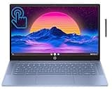 HP Touch 14a Chromebook in Dale Blue 14in HD Intel Quad Core up to 3.4Ghz 4GB DDR5 128GB Storage WiFi Webcam 4K Grahics Chrome OS Backlit Keyboard Pen (14a-nf – Renewed)