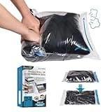 Compression Bags for Travel - Travel Essentials - 24 Pack Space Saver Bags - No Vacuum Needed - Compression Packing Bags for Cruise Accessories