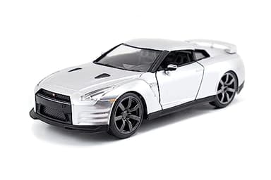 Jada Fast & Furious 1:32 2009 Brian's Nissan GT-R R35 Die-Cast Car, Toys for Kids and Adults(Silver)