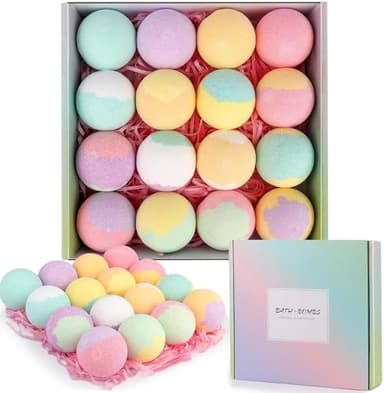 Organic Bath Bombs Women,Nature Bath Bombs for Women Relaxing,Lush Bath Bomb Gift Set