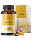 HERBAMAMA Uric Acid Cleanse Capsules - 1200mg Uric Acid Support Formula with Tart Cherry, Milk Thistle & Celery Root - Vegan, Non-GMO Supplement, 100 Caps