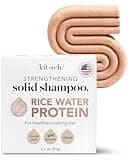 Kitsch Rice Water Shampoo Bar | Vegan & All Natural | Made in US | Rice Shampoo Bar for Strengthening Weak or Damaged Hair | Paraben Free | Sulfate Free, 3.2oz