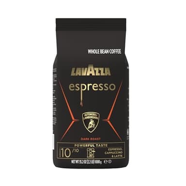 Lavazza Espresso Whole Bean for Automobili Lamborghini, Dark Roast, Arabica and Robusta Blend, 2.2 lb Bag (Package May Vary)