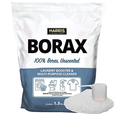 Harris Borax Powder Hard Water Laundry Booster and Powerful Multi-Purpose Cleaner, 1.5lb (Unscented)
