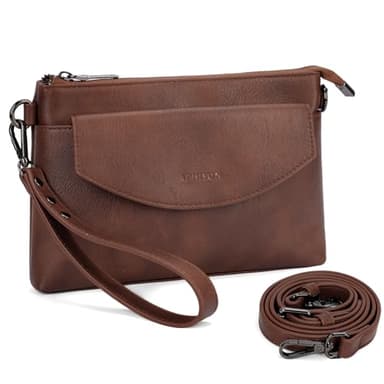 APHISON RFID Wristlet Wallets Clutch Purses For Women, Cell Phone Wallet Purse Shoulder Crossbody Bag with Card Holder