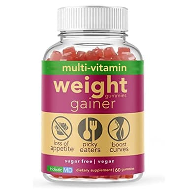 Holistic MD Gainer Gummies for Women Men Elderly and Kids | Clinically Studied Ingredients | 10 in 1 with L-Lysine Gentian Root Vitamin B | Non-GMO Sugar Free Vegan | 60 Count