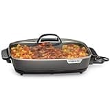 Presto 06858 16-Inch Slimline Electric Skillet with Glass Cover - Nonstick, Adjustable Temperature, Black