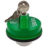 10591D Locking Diesel Fuel Cap Gas Cap Fuel Tank Caps Fit for Chevy Silverado Express C3500 K3500, Dodge Ram 3500 W350 D350, Ford F-250 E-350, GMC Sierra Savana, OE # 9MGC791, MGC791, 10591
