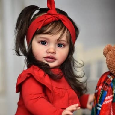 RXDOLL Big Size Lifelike Realistic Reborn Toddler Dolls 26 Inch Reborn Baby Girl Soft Cloth Body Standing Doll Handmade Weighted Real Life Baby Doll Silicone Babies