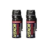 Vexor Police-Strength Pepper Spray 2-Pack with Belt Clip, 20ft Range, Flip Safety - for Self Defense