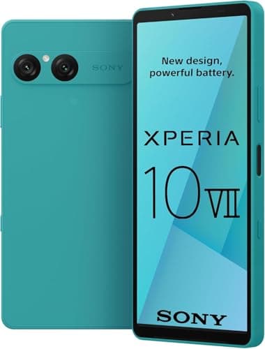Sony Xperia 10 VII XQ-FE72 128GB 8GB Dual SIM Factory Unlocked GSM Smartphone, 5G 6.1" 120Hz OLED Display, 50MP Camera - International Version (Turquoise Green)