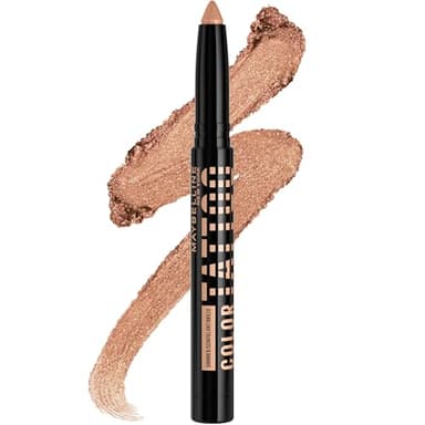 MAYBELLINE Color Tattoo Longwear Multi-Use 24HR Eye Shadow Stix, Rich, Long Lasting Eyeshadow, Eyeliner and Eye Primer Stick, I Am Authentic (Rose Gold Shimmer)