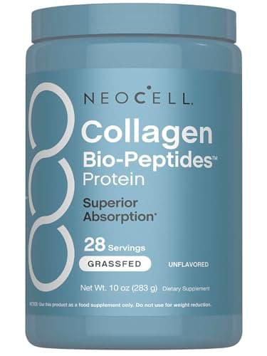 NeoCell Collagen Bio-Peptides Powder | 10oz | Super Hair, Skin, and Nails | Superior Absorption | Grassfed Protein Supplement | Advanced with 18 Essential Amino Acids
