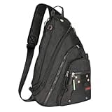 Larswon Sling Backpack, Sling Bag Laptop, Crossbody Bag Men, Shoulder Bags Black