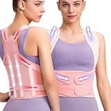 Aristudvio Back Brace Posture Corrector for Women,Adjustable Full Back Support and Shoulder Straightener,for Back Pain Relief,Hunchback Correction,Scoliosis,Thoracic Spine,Posture Trainer（Pink/Medium