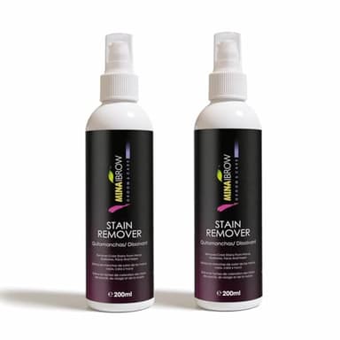 MinaiBrow Mina Henna Tint Stain Remover, Softly removes hair color from the scalp, skin around from the eyebrows, hair, beard and mustache quickly and gently 200ml - Pack of 2