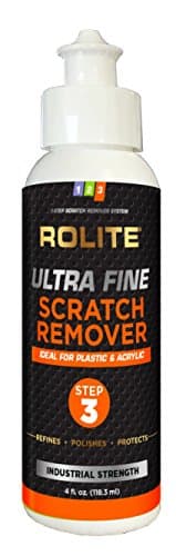 Rolite Ultra Fine Scratch Remover for Plastic & Acrylic Surfaces Including Marine Strataglass & Eisenglass, Headlights, Aquariums, 4oz,
