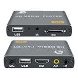 ByDiffer 4K Digital Media Player, TV MP4 Video Player for USB Drives and SD Cards, Ultra HD, H.265/HEVC, Digital Signage, Looping and Auto Playback, HDMI and AV Output (Grey)