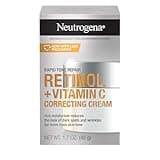 Neutrogena Retinol + Vitamin C Correcting Cream, Rapid Tone Repair Face & Neck Cream with Hyaluronic Acid for Dark Spots, Fine Lines & Wrinkles, 1.7 oz