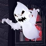Joiedomi 4.5 FT Halloween Inflatable Ghost with Build-in LEDs, Blow Up Flying Ghost Broke Out from Window for Halloweeen Window Decorations, Yard, Garden, Lawn Decoration