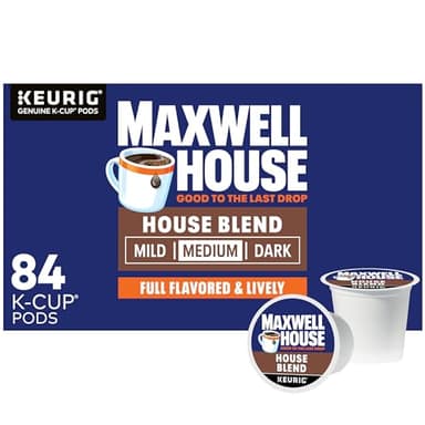 Maxwell House House Blend Medium Roast K-Cup Coffee Pods, 84 ct Box
