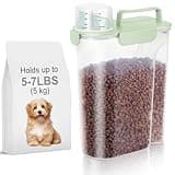 LEAWALK 5-7Lbs Dog Food Storage Container with Upgraded Large Nozzle BPA-free, 4 Snap Seals Plastic Pet Food Storage Container with Handles are Easy to Clean and Carry