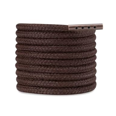 YLOKO Kevlar Boot Laces, 63” Brown Heavy Duty Fire-Resistant Shoelaces Unbreakable Boot Strings for Work & Hiking Boots, Sneakers