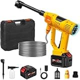 2025 Upgrade Cordless Pressure Washer, 900PSI Battery Powered Pressure Washer with 6-in-1 Nozzle, 10 Speed Adjustment, Remaining Battery Display, Portable Power Washer for Car/Garden/Floor/Yards.