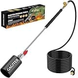 GAGITER Propane Torch Weed Burner Kit,Blow Torch High Output 2,400,000 BTU with Self Igniter,Heavy Duty Flamethrower with 10FT Hose Hose for Flame Weeding,Roof Asphalt,Ice Snow,Road Marking,Charcoal